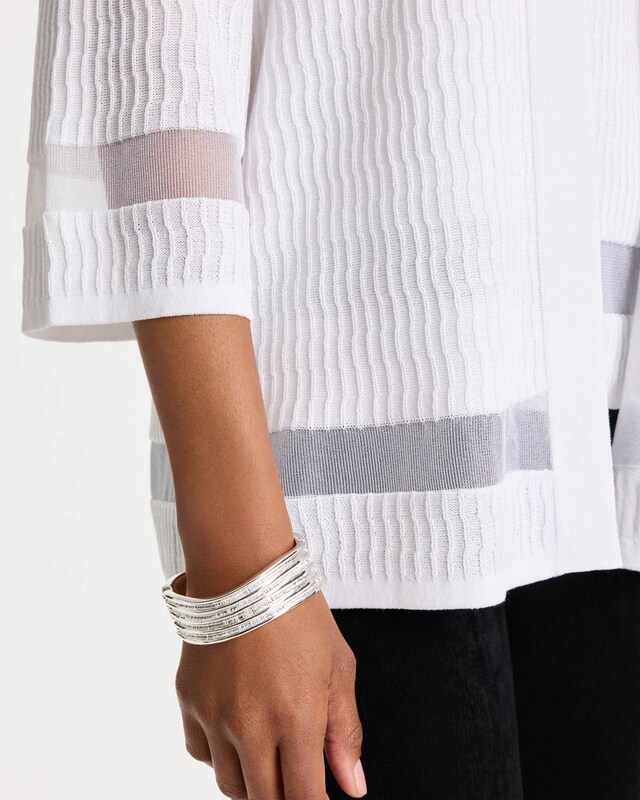Travelers Sheer Stripe Cardigan - image 4